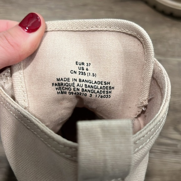 H&M chunky boot, Canvas material, Women’s size 6/7 - Picture 6 of 7